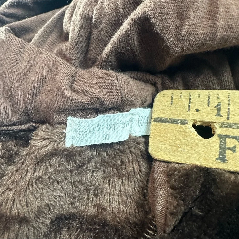 Baby Brown Bear Fleece Hooded Onesie | Cozy Costume · Fall Winter